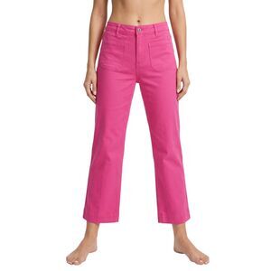 Luvamia Pink Wide-Leg Cotton Pants Size 2XL